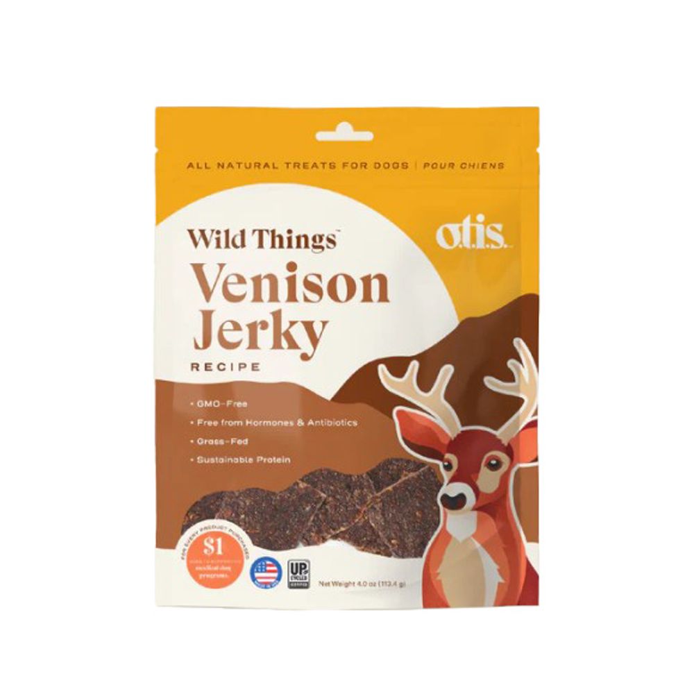 Otis, Wild Things Venison Jerky Dog Treats, 4 oz