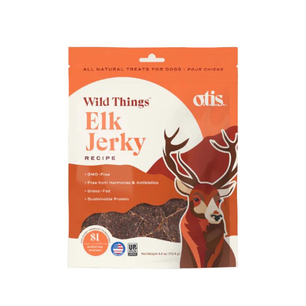 Otis, Wild Things Elk Jerky Dog Treats, 4 oz