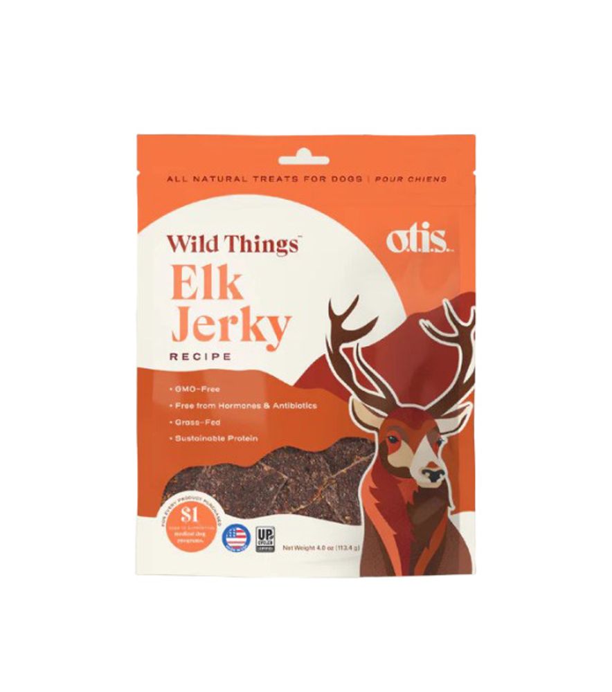 Otis, Wild Things Elk Jerky Dog Treats, 4 oz