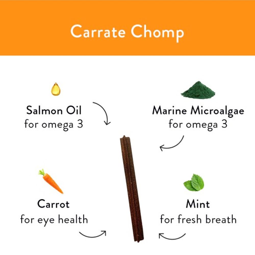 Shameless Pets, Carrate Chomp Dental Stick Dog Treats, 7.2 oz