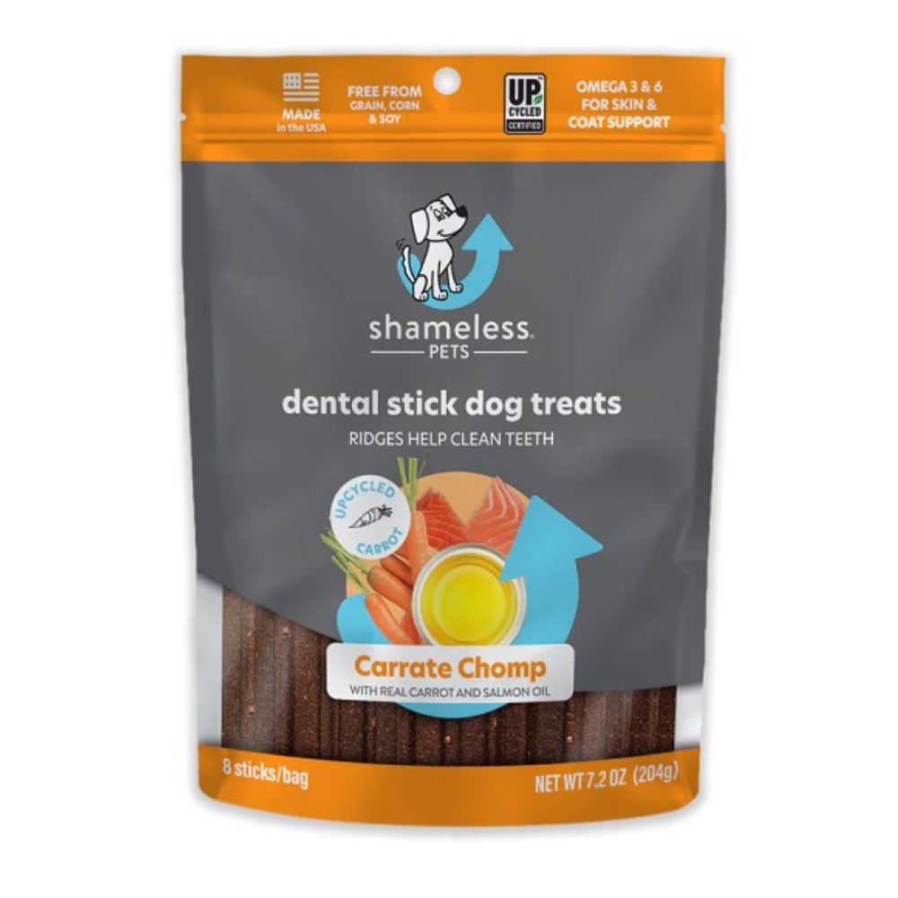 Shameless Pets, Carrate Chomp Dental Stick Dog Treats, 7.2 oz