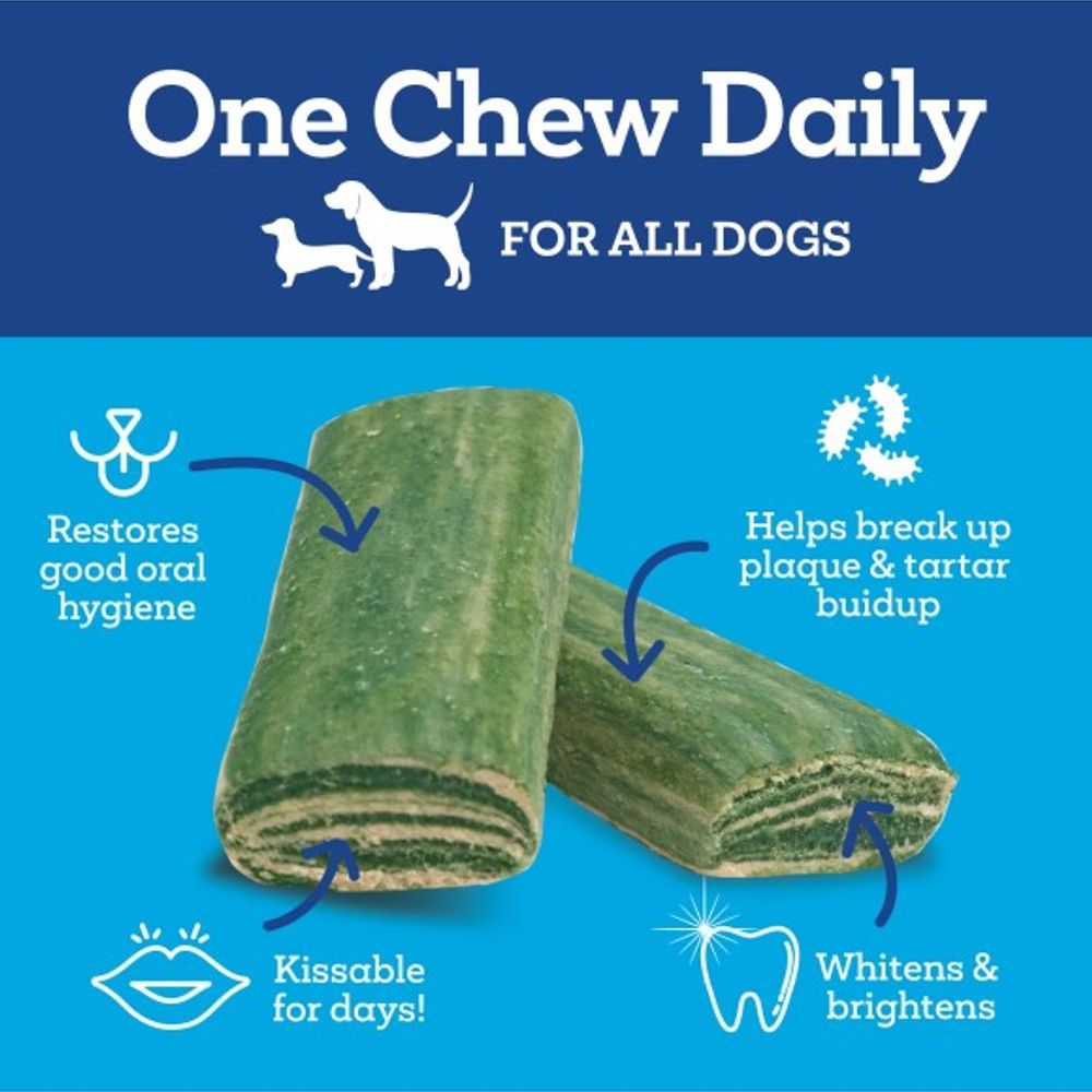 Vetality, Brush Free Daily Dental Chews for Dogs, 30 ct