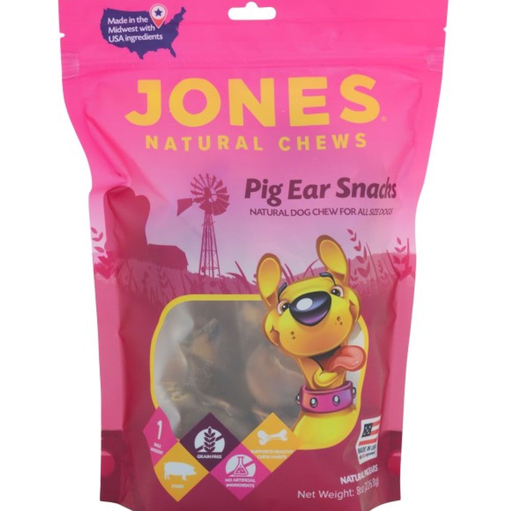 Jones, Pig Ear Snacks, 8 oz