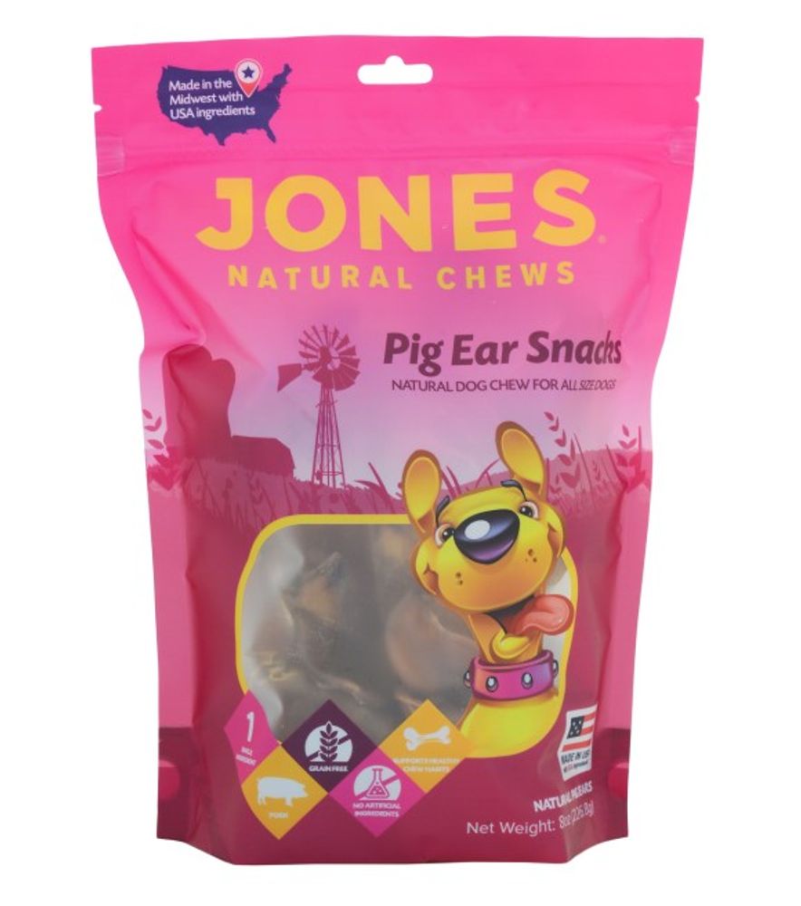 Jones, Pig Ear Snacks, 8 oz