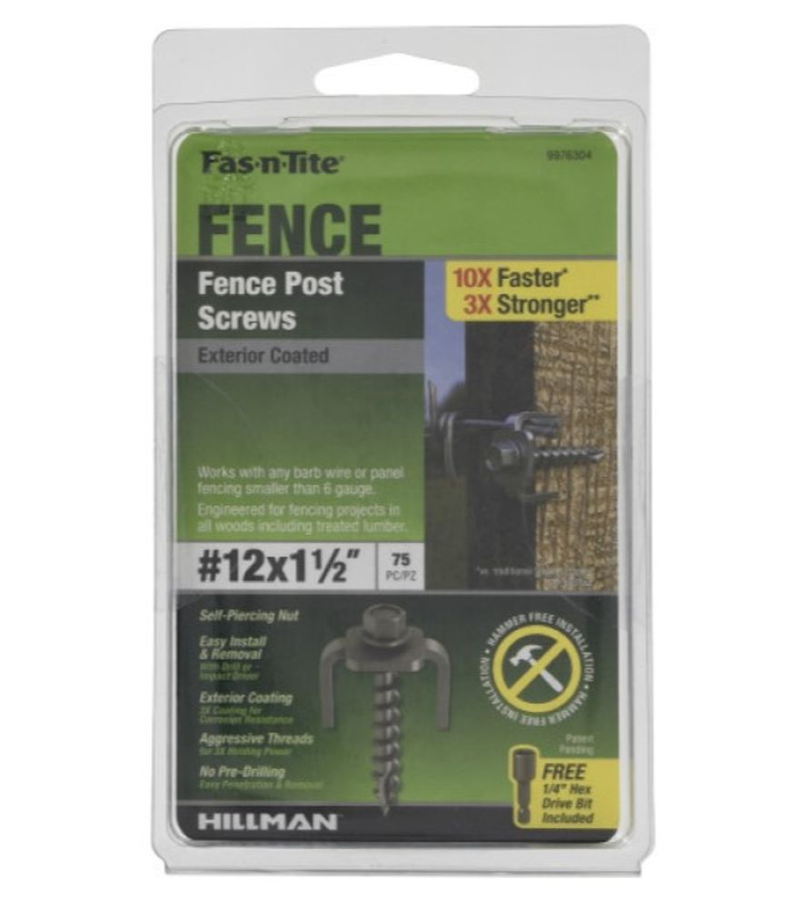 Hillman, #12 x 1 1/2" Fas-N-Tite Exterior-Coated Fence Post Screws, 75 pk