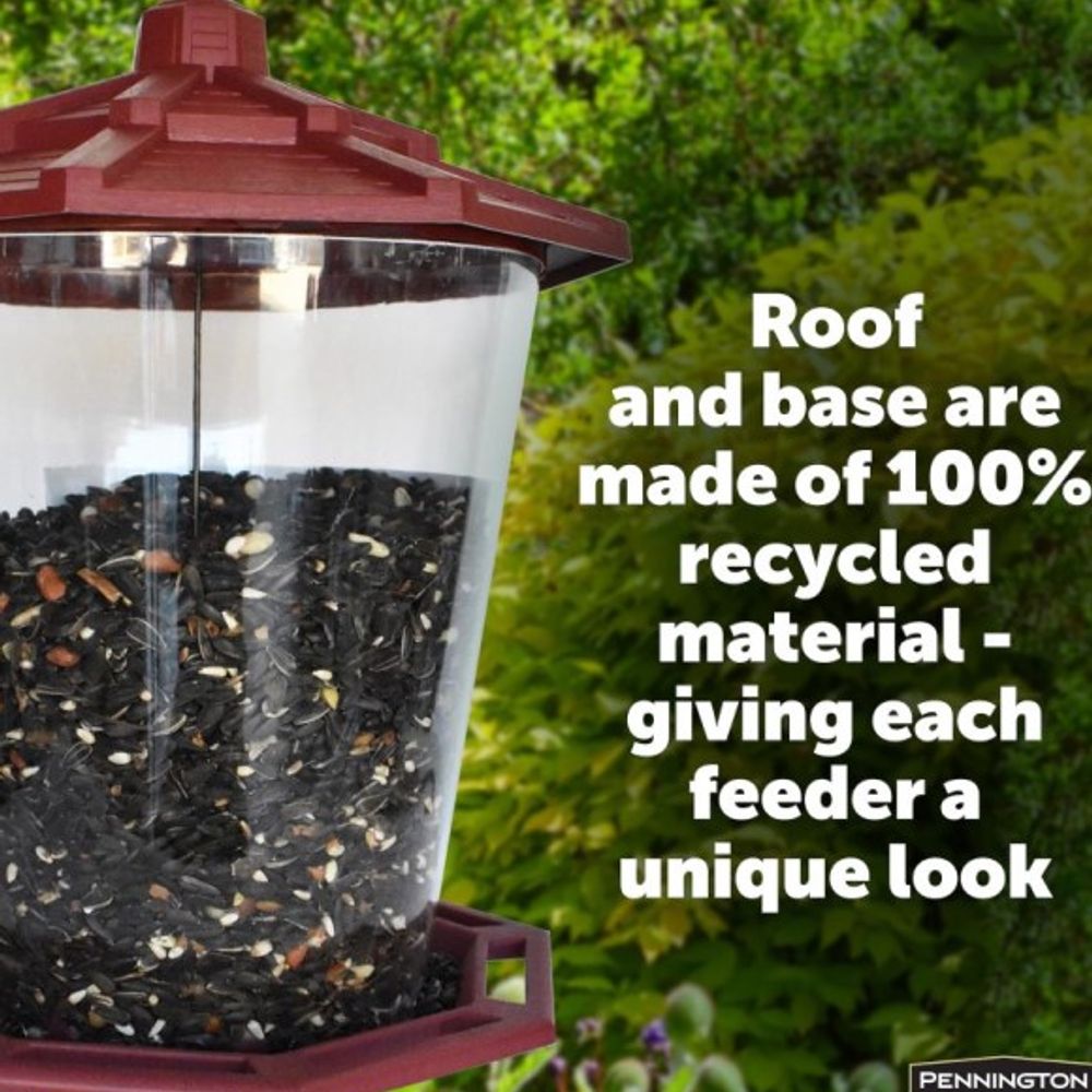 Pennington, Smart Recycled Grand Ecozebo Bird Feeder, 10 lb