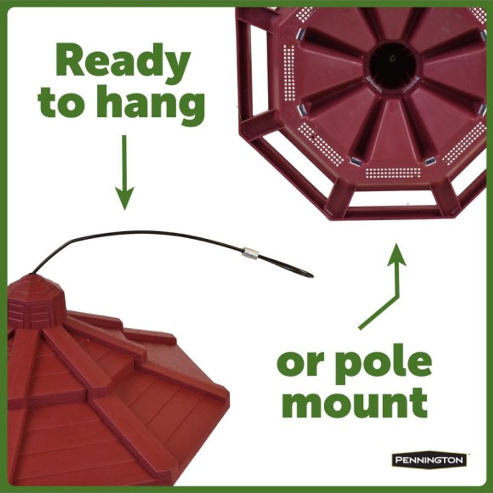 Pennington, Smart Recycled Grand Ecozebo Bird Feeder, 10 lb