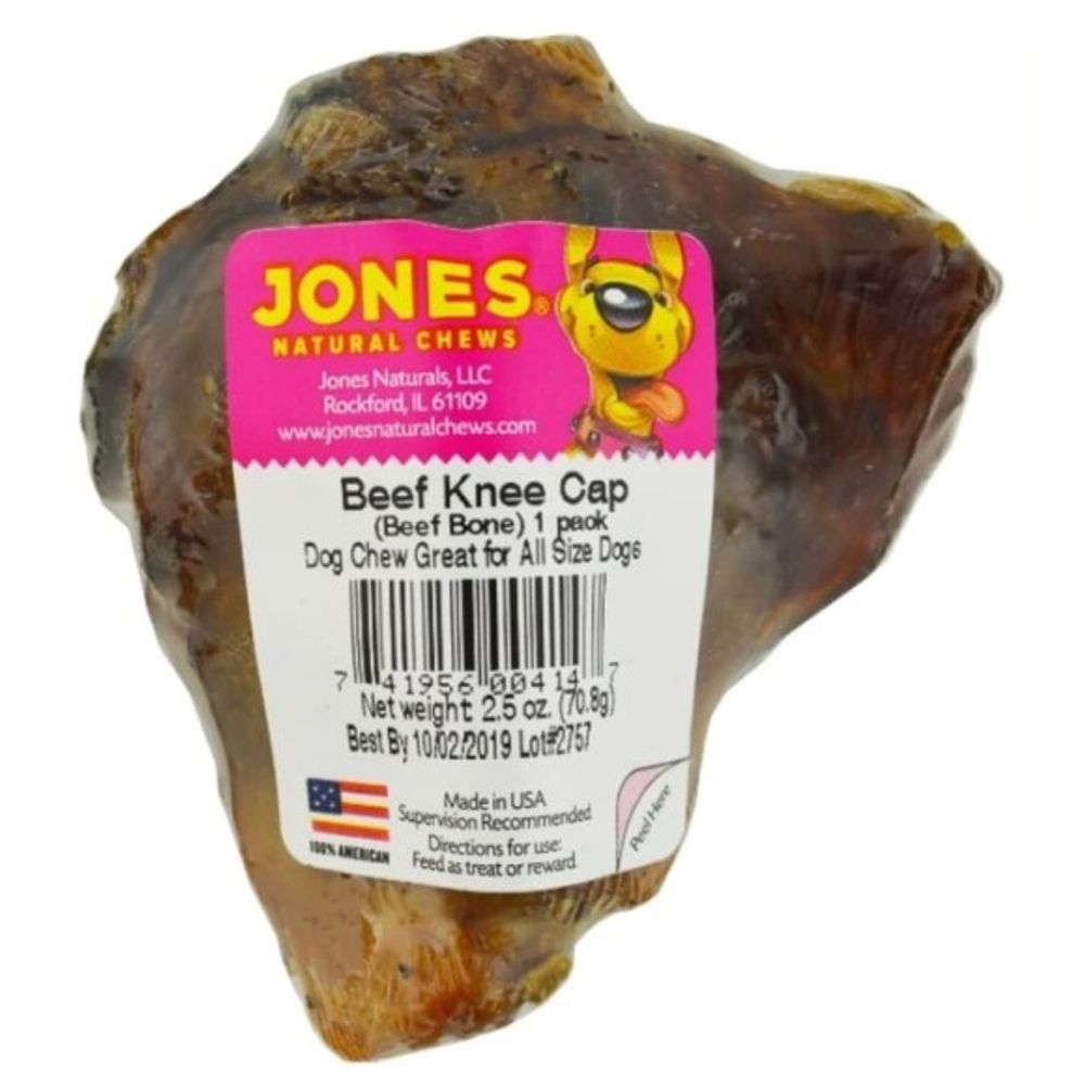 Jones Natural Chews, Beef Knee Cap Bone Dog Treat