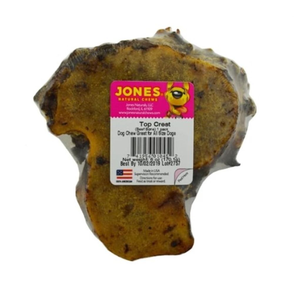 Jones Natural Chews, Beef Top Crest Bone Dog Treat