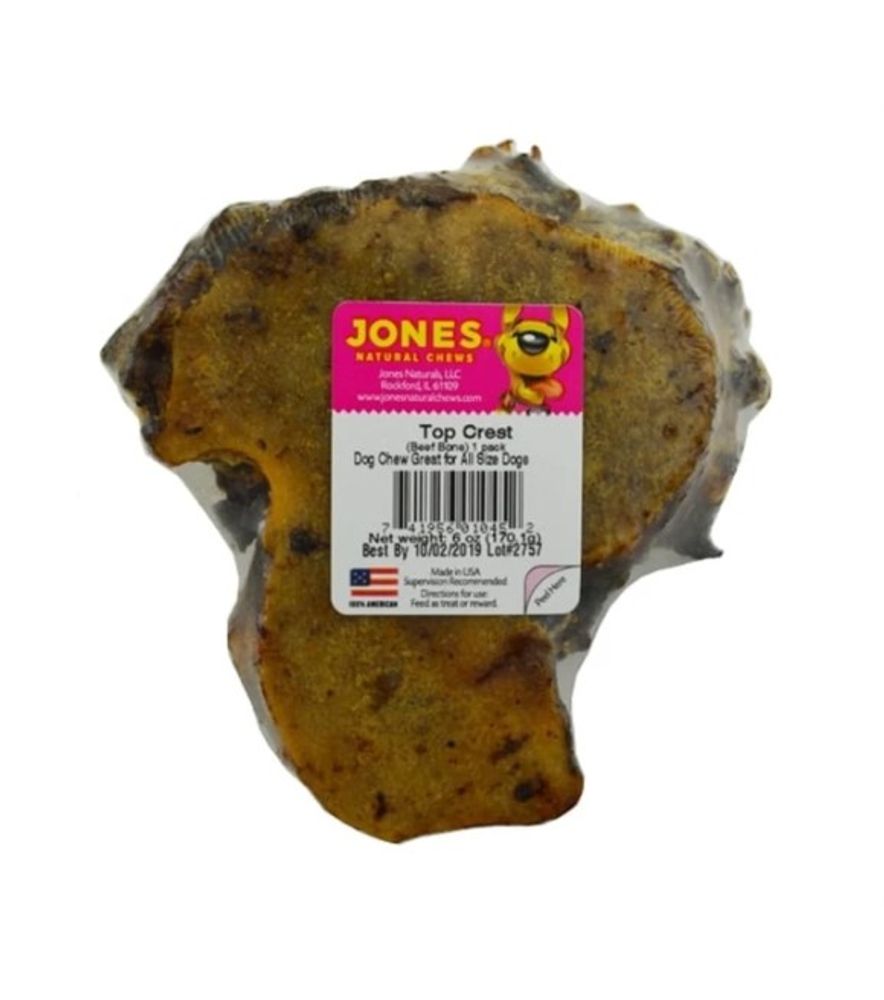 Jones Natural Chews, Beef Top Crest Bone Dog Treat