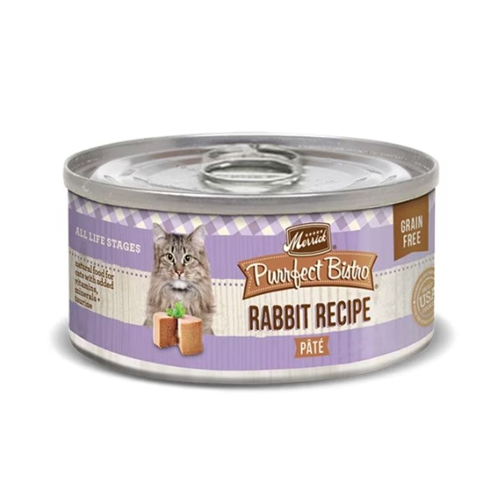Merrick, Purrfect Bistro GF Rabbit Pate Cat Food, 5.5 oz