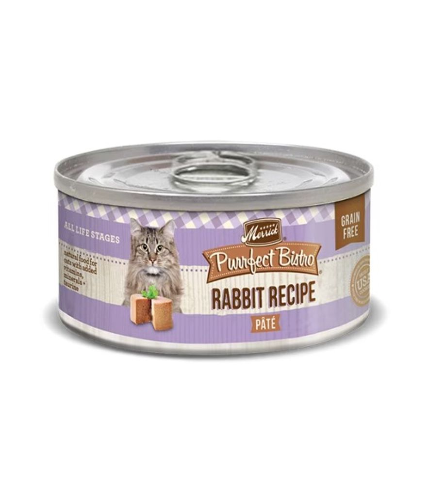 Merrick, Purrfect Bistro GF Rabbit Pate Cat Food, 5.5 oz