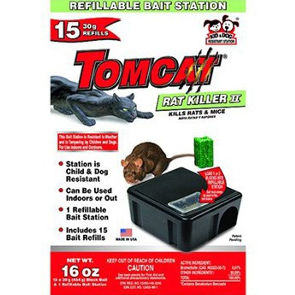 Tomcat Rat Killer Bait Station, Refillable