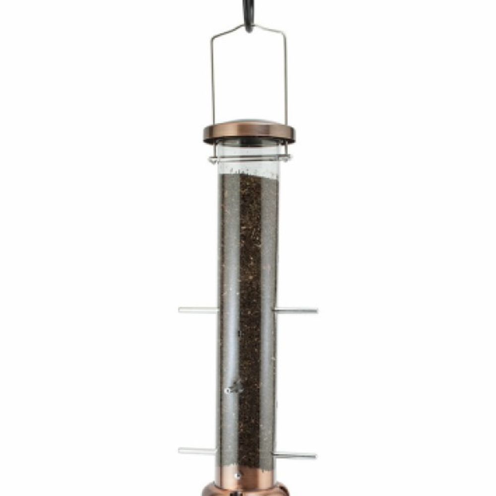 Audubon, 6 Port Copper Nyjer Thistle Finch Tube Feeder 