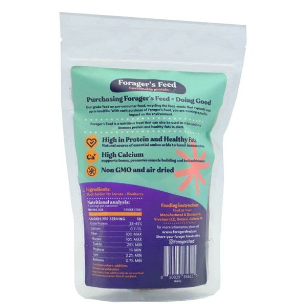 Forager's Feed, Sustainable Insect Protein and Blueberry Dog Treat, 6 oz