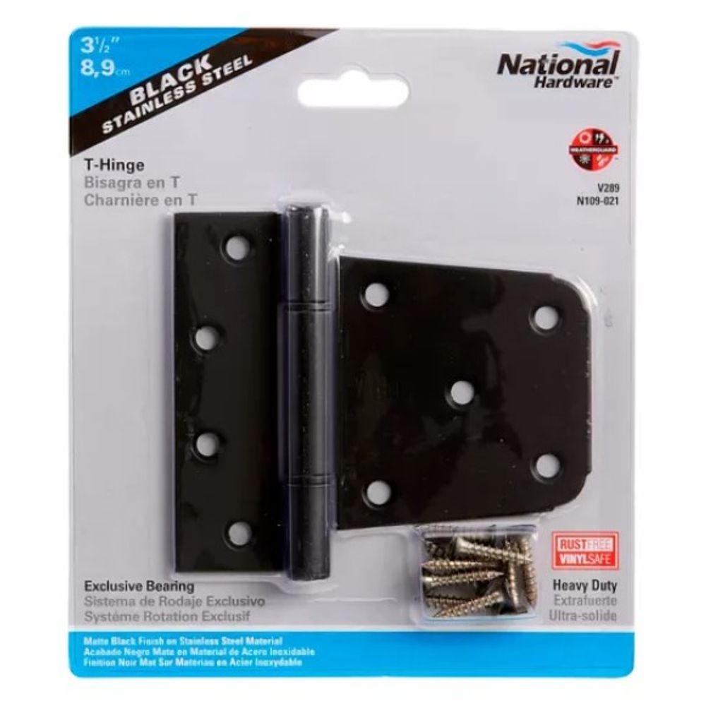 National Hardware, 3.5" Black Extra Heavy Gate Hinge