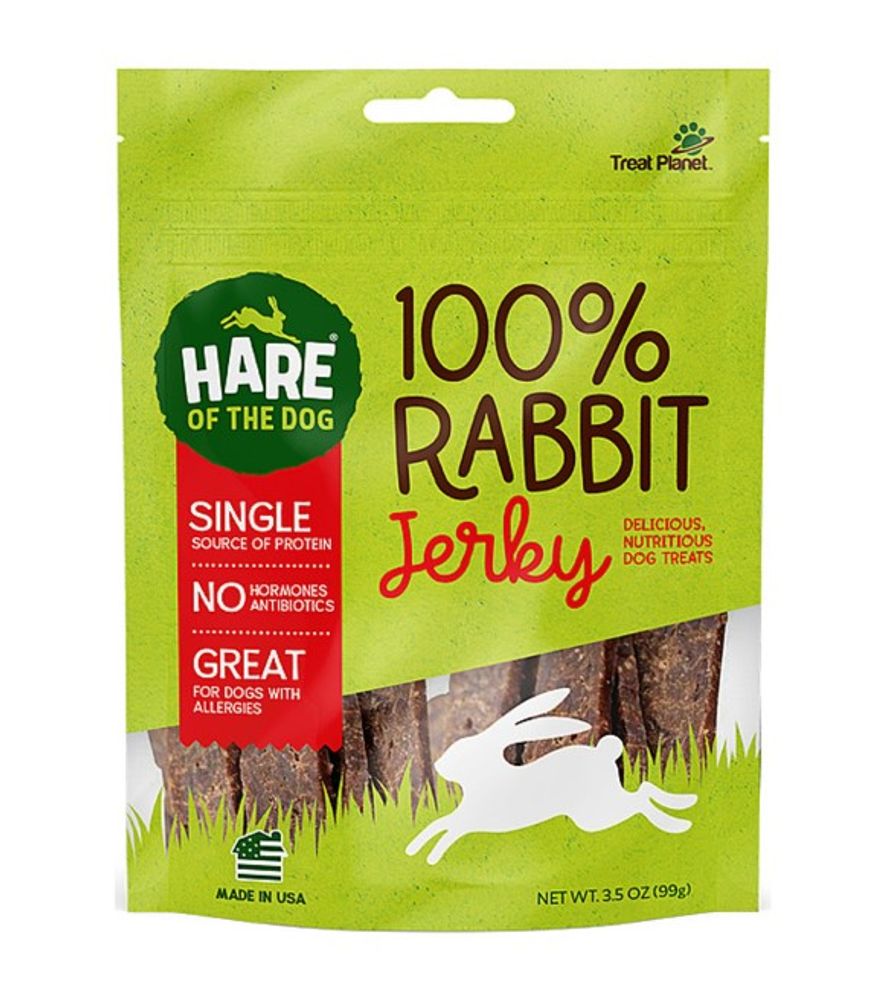 Hare Of The Dog, Rabbit Jerky Dog Treats, 3.5 oz