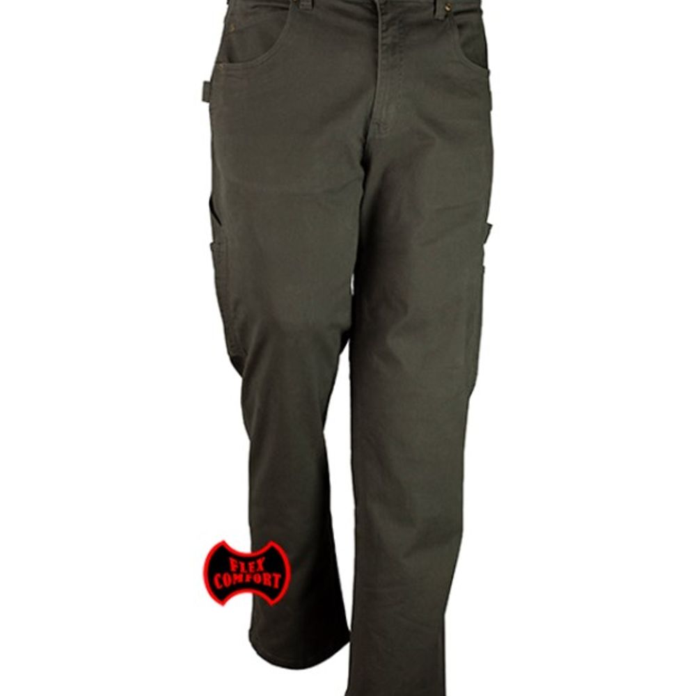 Five Brothers, Men's Charcoal Enzyme Washed Flex Brushed Twill Pants, 4808.04