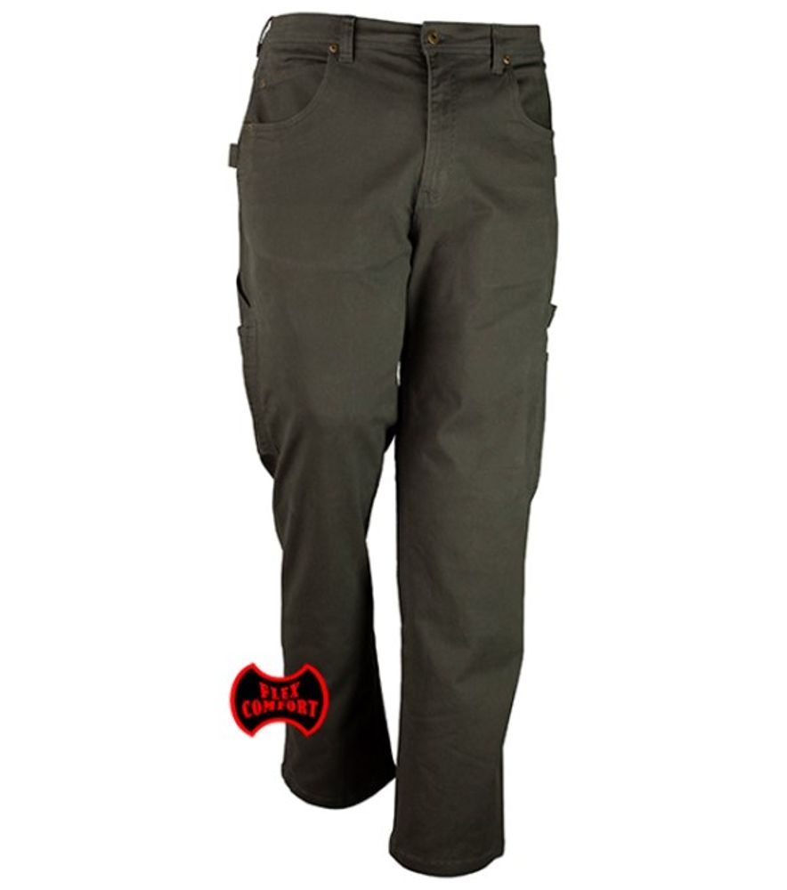 Five Brothers, Men's Charcoal Enzyme Washed Flex Brushed Twill Pants, 4808.04