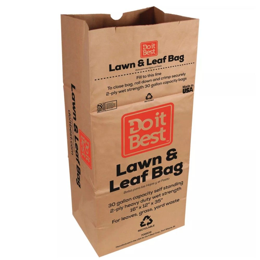 Do it Best, Natural Kraft Paper Yard Waste Lawn & Leaf Bag, 5 pk
