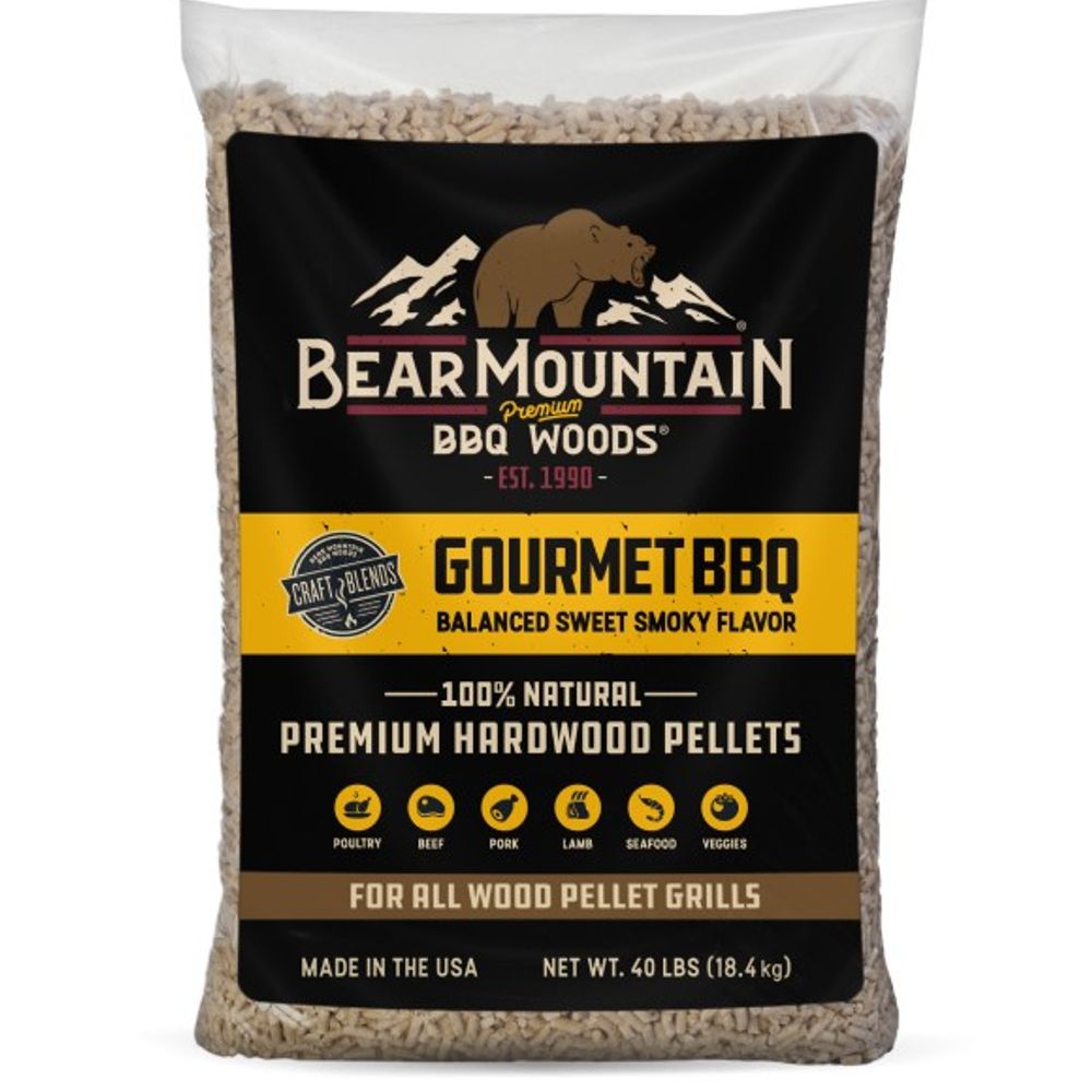 Bear Mountain, Gourmet Blend BBQ Wood Pellets, 40 lb