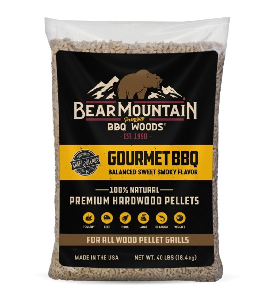 Bear Mountain, Gourmet Blend BBQ Wood Pellets, 40 lb