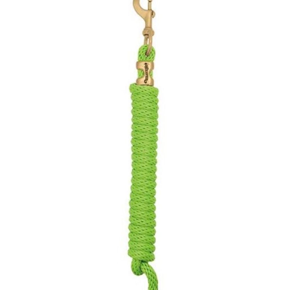 Weaver, Lime 10' Poly Lead Rope with a Solid Brass 225 Snap