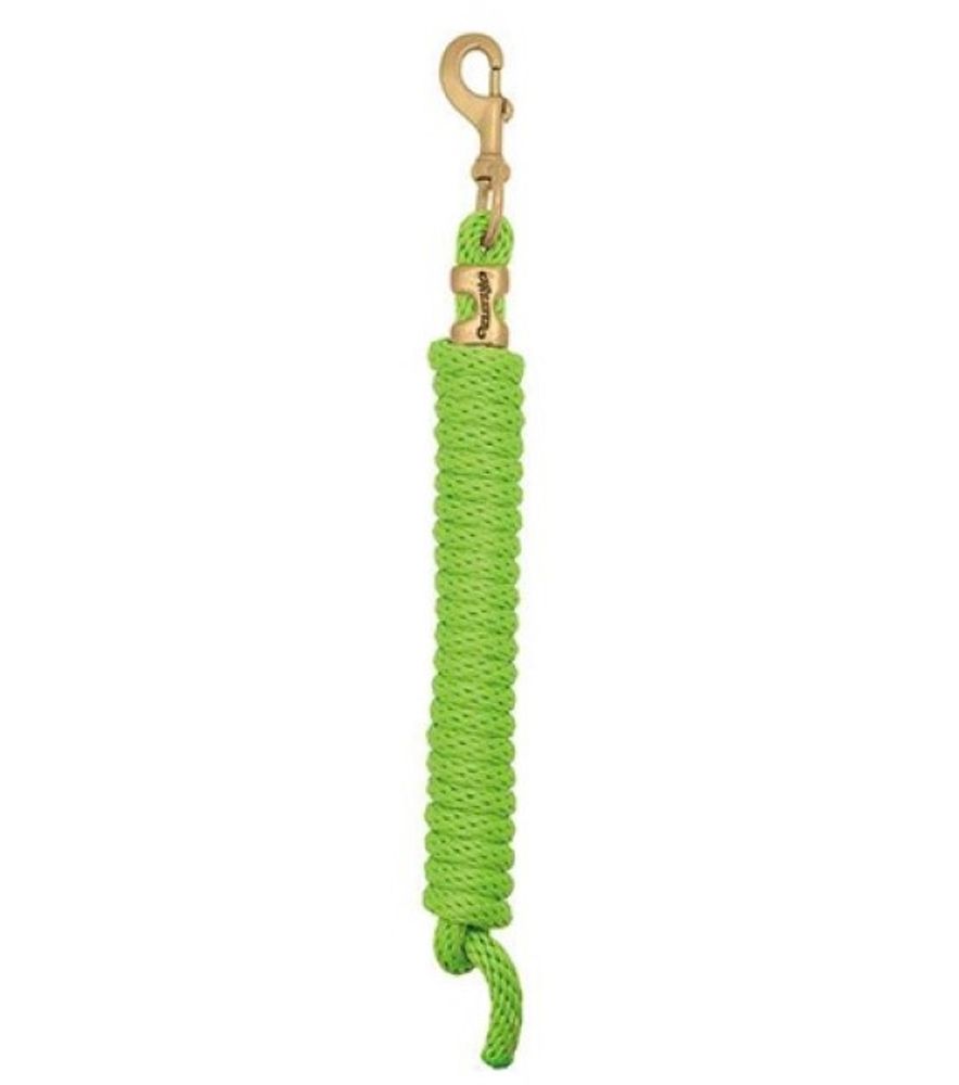 Weaver, Lime 10' Poly Lead Rope with a Solid Brass 225 Snap