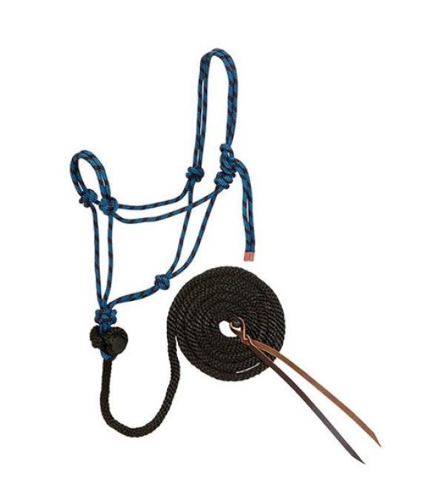 Weaver, Black & Blue Diamond Braid Rope Haler & Lead