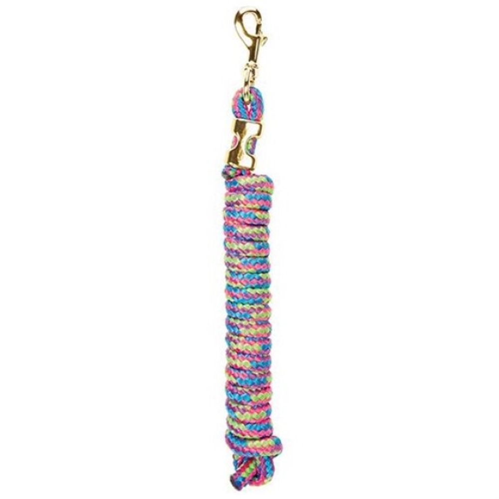 Weaver, Pink/Purple/Blue/Lime Mini Pony Lead with Brass Snap