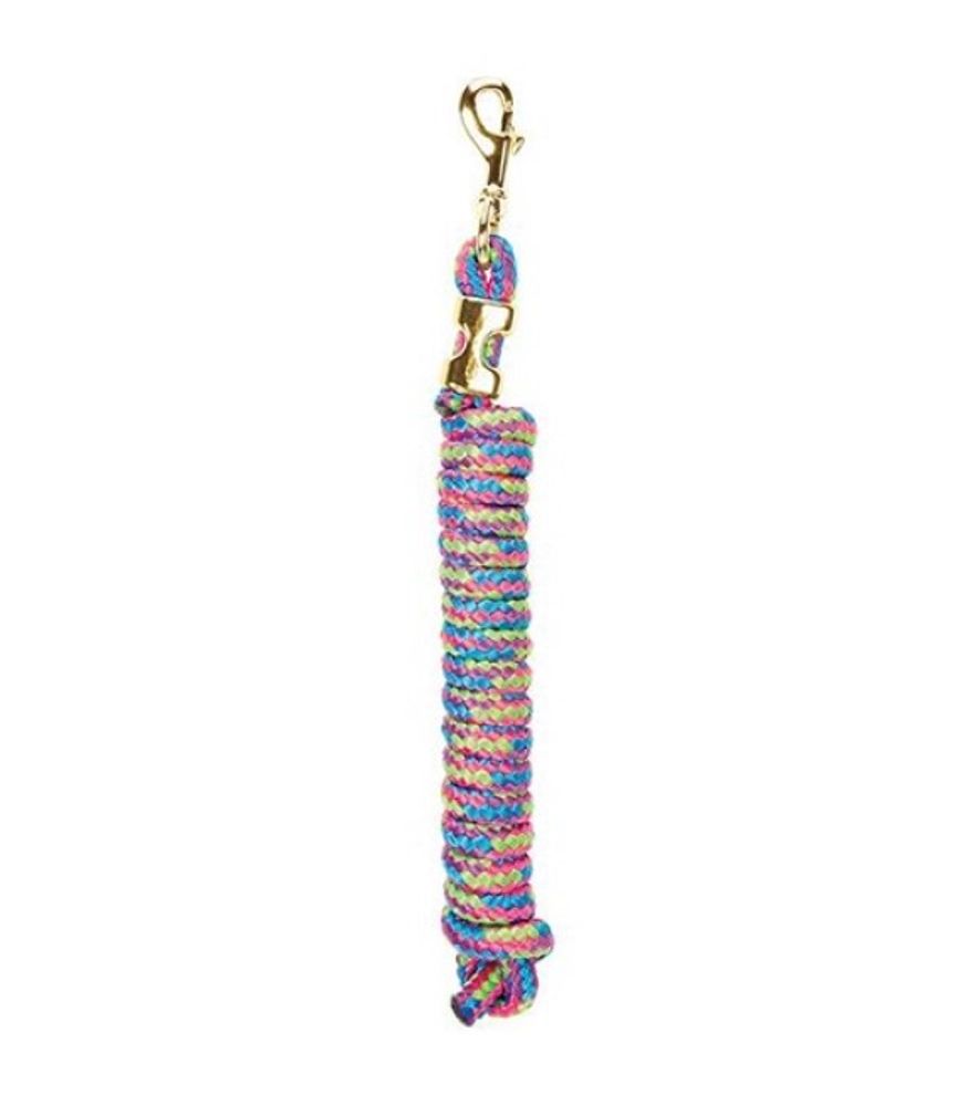 Weaver, Pink/Purple/Blue/Lime Mini Pony Lead with Brass Snap