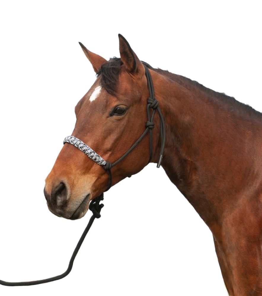 Cashel, Black Camo Braided Rope Halter & Lead Rope