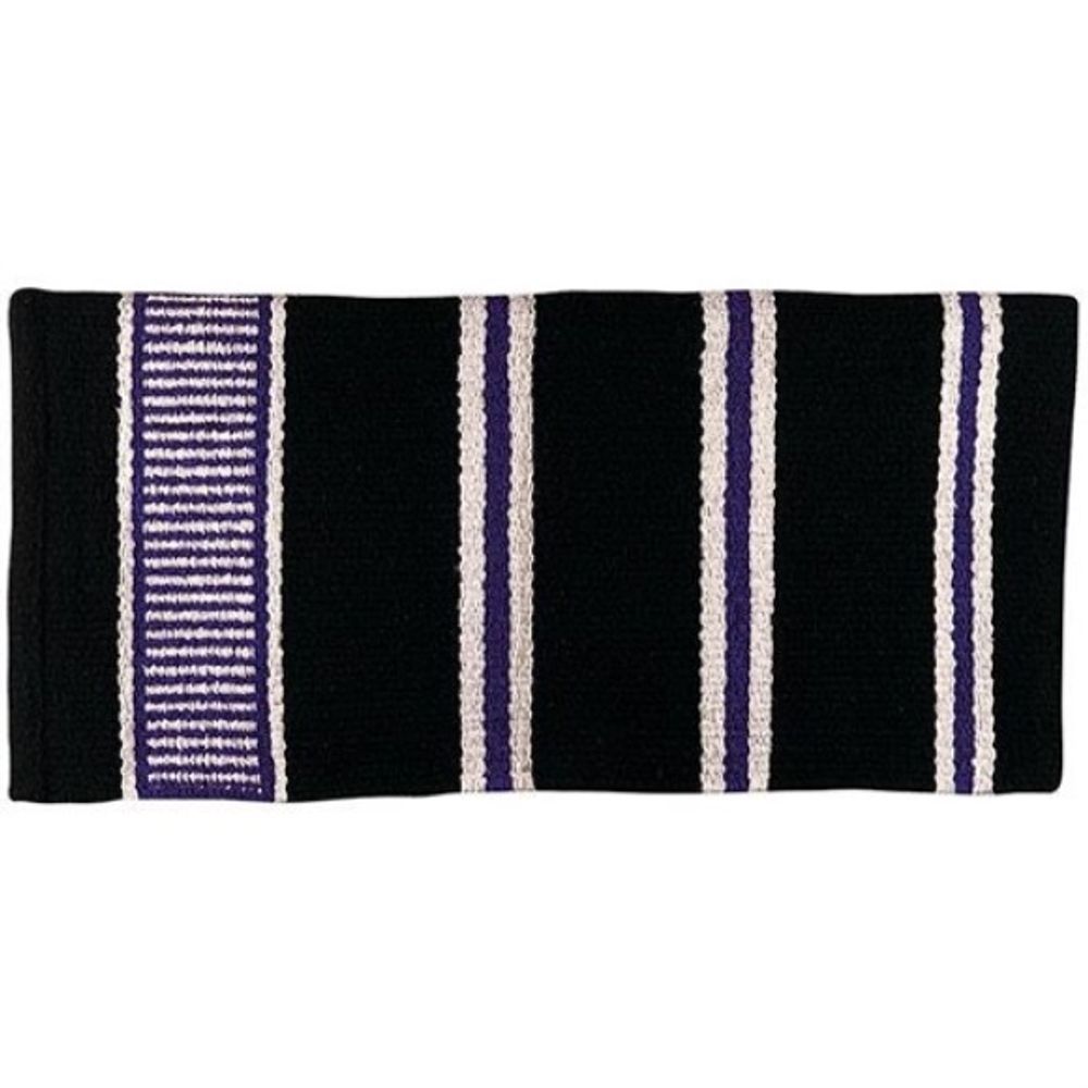 Weaver, Black/Purple/Cream Double Weave Saddle Blanket