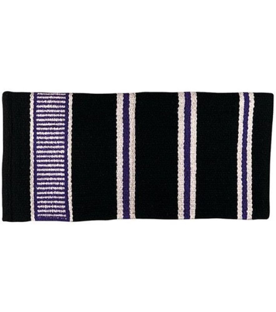 Weaver, Black/Purple/Cream Double Weave Saddle Blanket