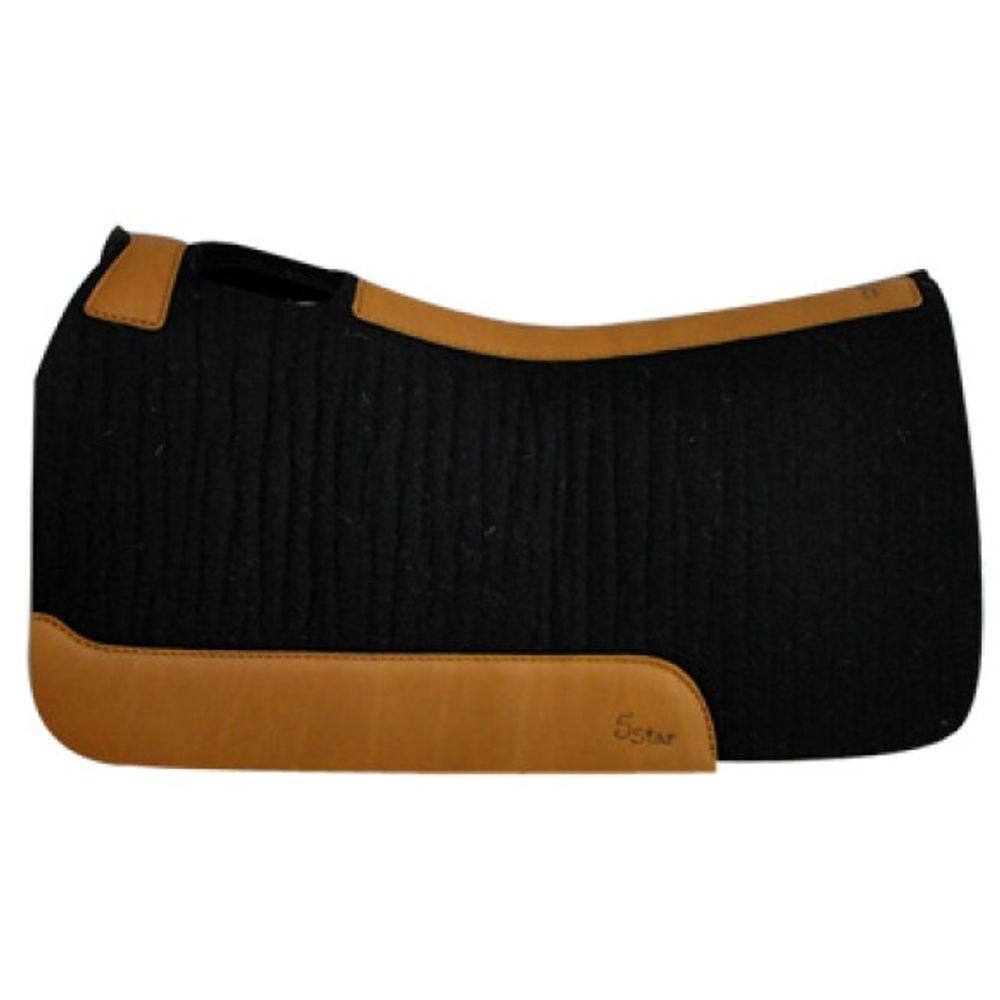 5 Star Equine Products, Black Barrel Racer Saddle Pad, 7/8" x 30" x 28" 