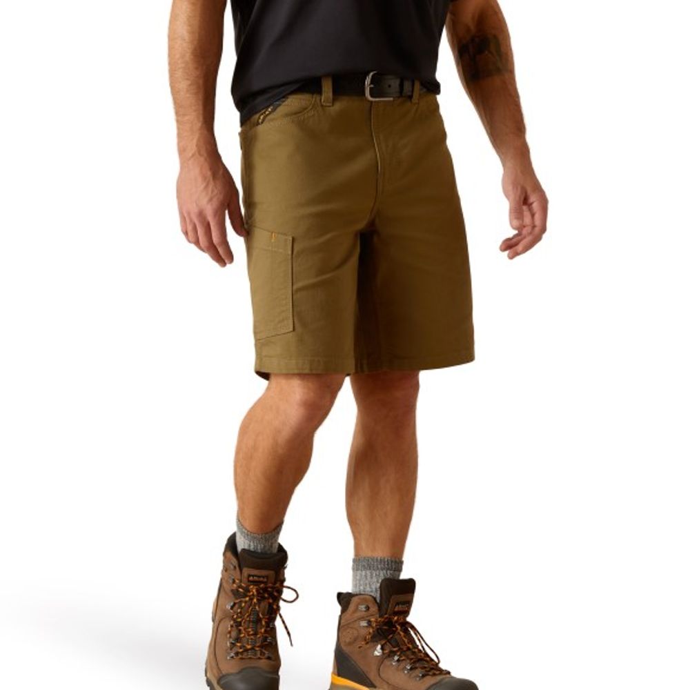 Ariat, Men's Dark Olive Rebar DuraStretch Made Tough 10" Short, 10048220 