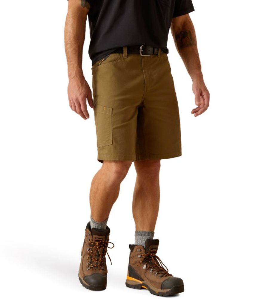 Ariat, Men's Dark Olive Rebar DuraStretch Made Tough 10" Short, 10048220