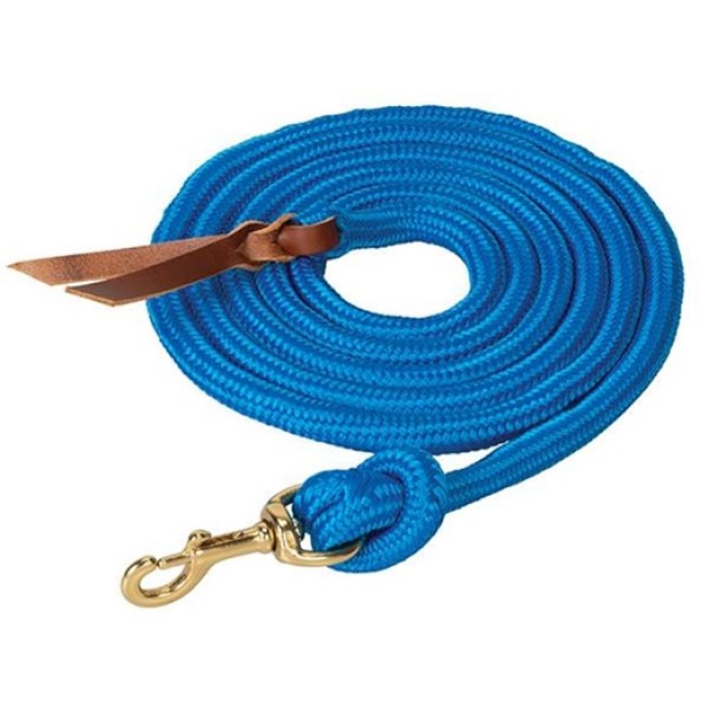 Weaver, Blue Poly Cowboy Lead with Snap, 5/8" x 10'