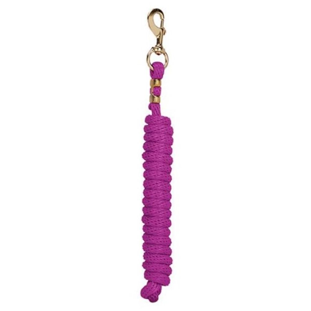 Weaver, Raspberry 10' Poly Lead Rope with a Solid Brass 225 Snap