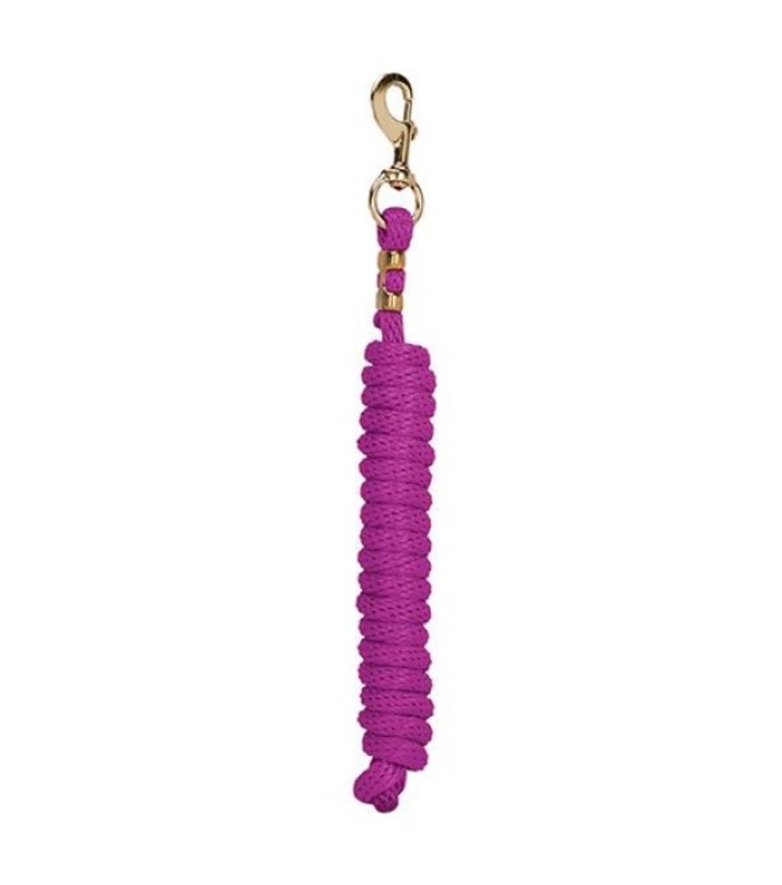 Weaver, Raspberry 10' Poly Lead Rope with a Solid Brass 225 Snap