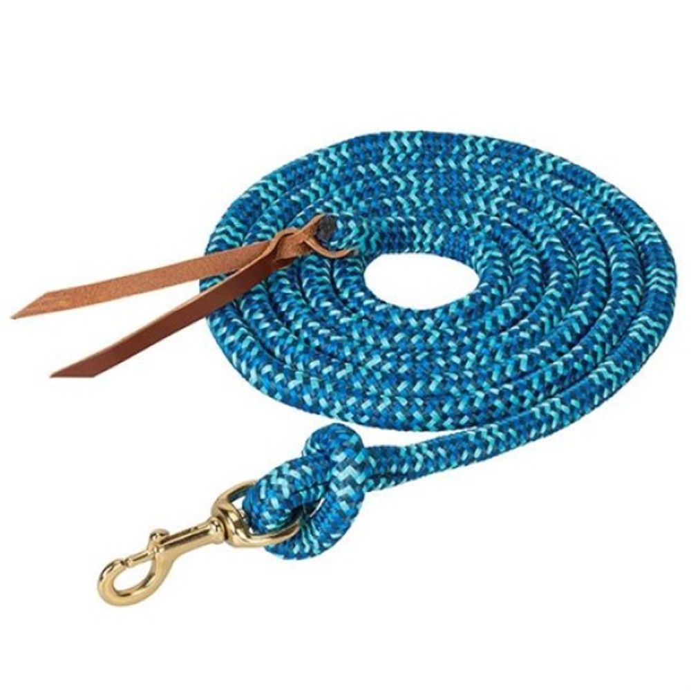Weaver, 10' Navy/Blue/Turquoise Poly Cowboy Lead with Snap 