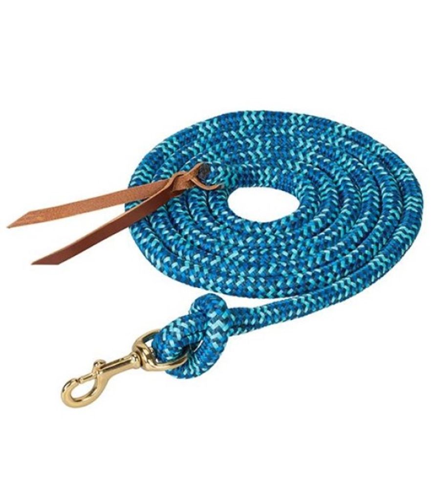 Weaver, 10' Navy/Blue/Turquoise Poly Cowboy Lead with Snap