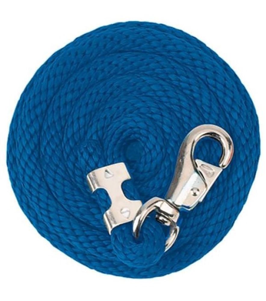 Weaver, Blue 10' Poly Lead Rope with Nickle Plated Bull Snap