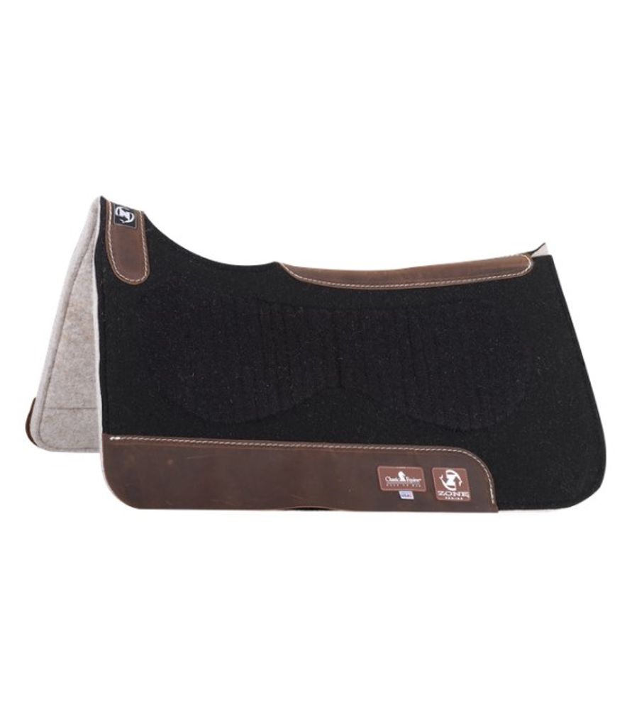 Classic Equine, Black Zone Felt Top Saddle Pad, 1" x 31" x 32"