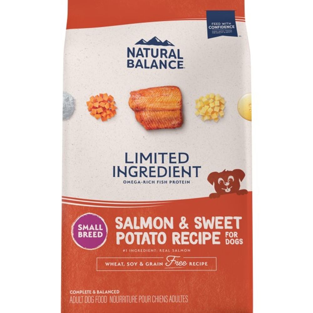 Natural Balance, Grain Free Salmon & Sweet Potato Small Breed Recipe Dog Food, 4 lb
