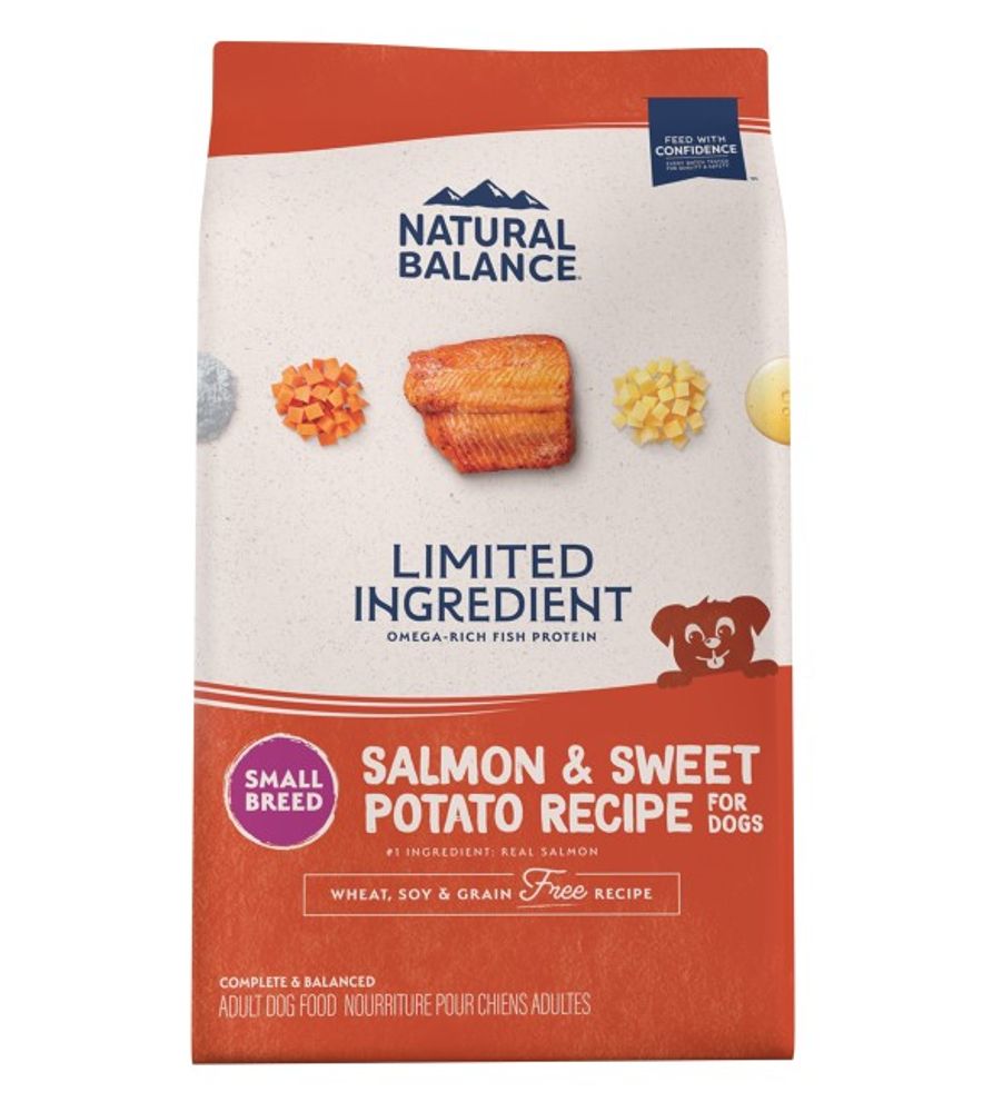 Natural Balance, Grain Free Salmon & Sweet Potato Small Breed Recipe Dog Food, 4 lb