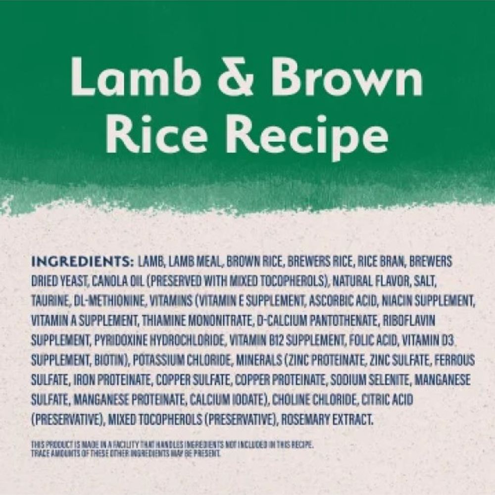 Natural Balance, Lamb & Brown Rice Recipe Dog Food
