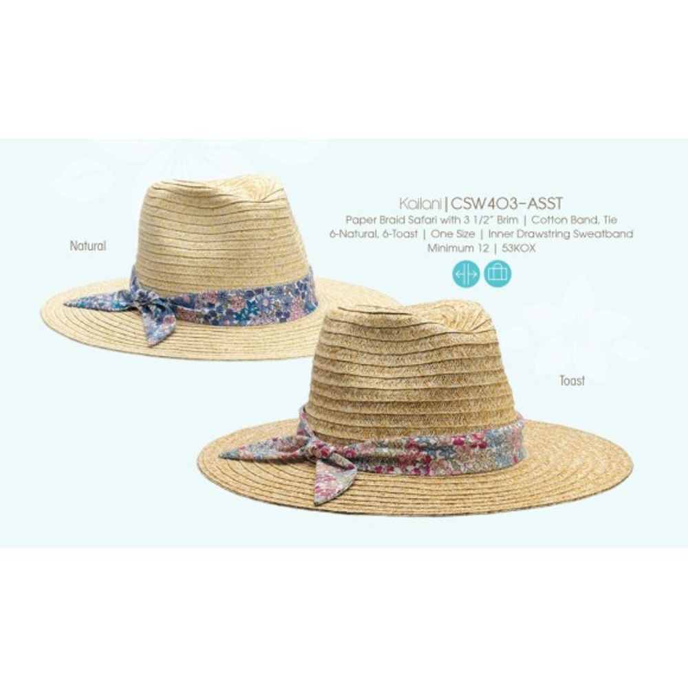 Cappelli Straworld, Ladies Kailani Straw Hat, CSW403-ASST