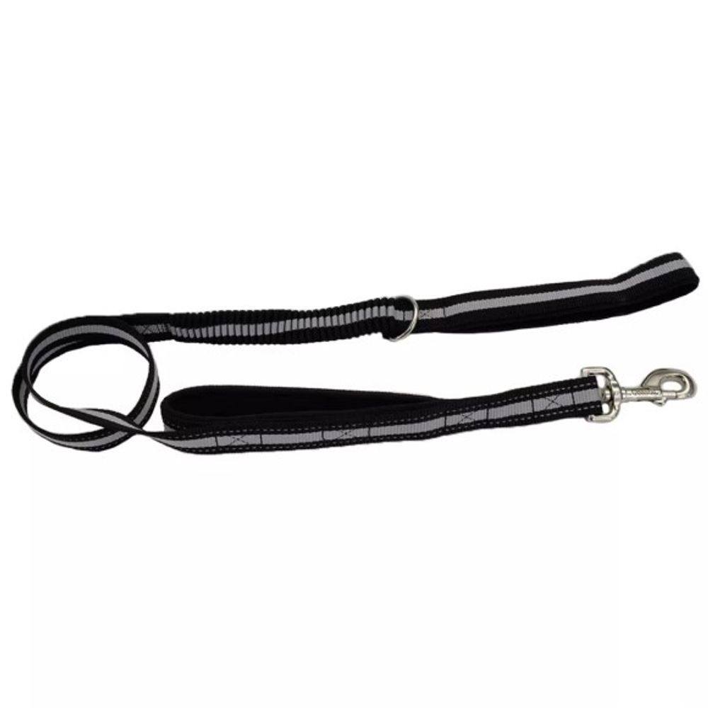 Costal Pet Products, 4' Black/Gray Double Handle Bungee Leash