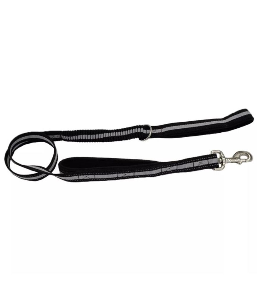Costal Pet Products, 4' Black/Gray Double Handle Bungee Leash